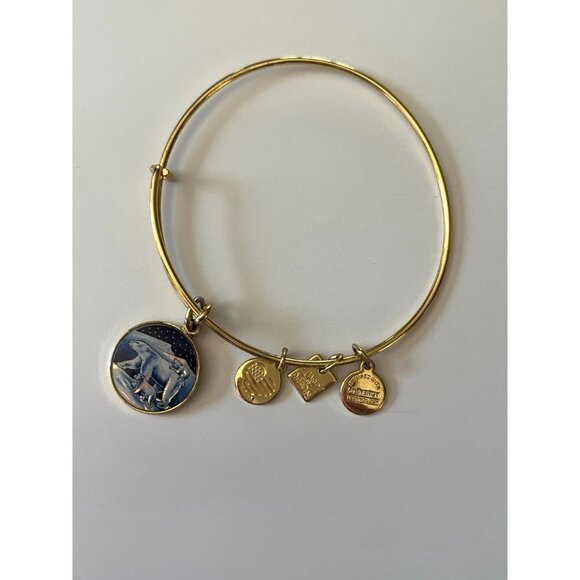 Alex and Ani 2015 Polar Bears Gold Bangle Bracelet - Picture 6 of 9